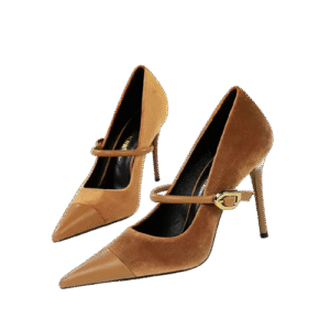 Patent Suede Pointed Toe Heel