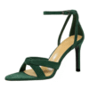 Suede Ankle Strap Knotted Heel