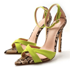 Suede Ankle Strap Heel