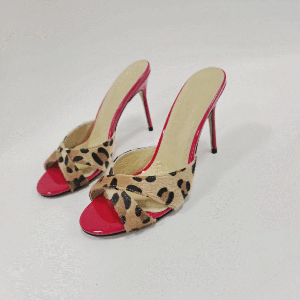 Leopard Open Toe Mules