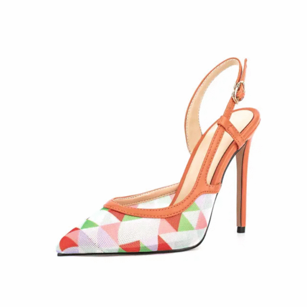 Summer Colorful Argyle Heel
