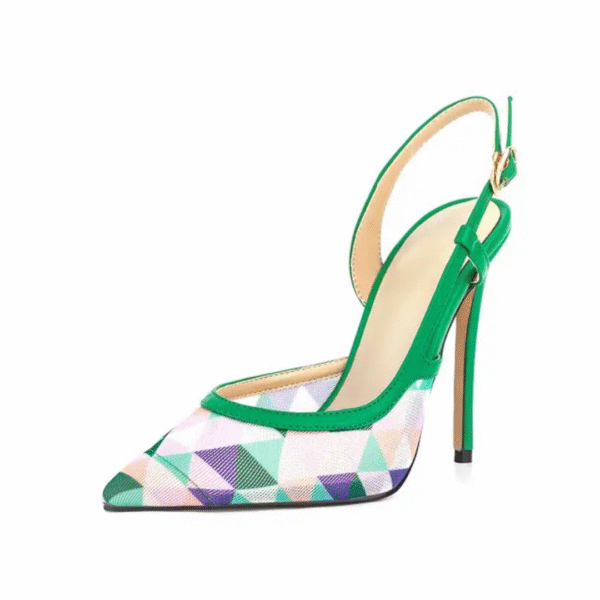 Summer Colorful Argyle Heel